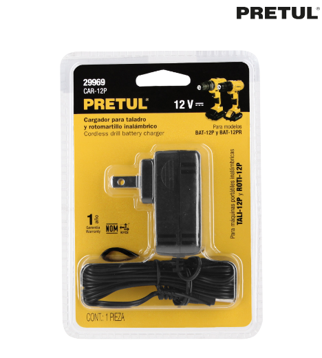 CARGADOR DE BATERIAS, ION LITIO, 12 V PARA TALADRO TALI-12P 29969 N