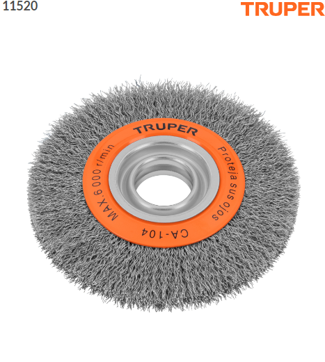 CARDA ALAMBRE ONDULADO 6'' X 3/4 PARA ESMERIL, TRUPER 11520 *