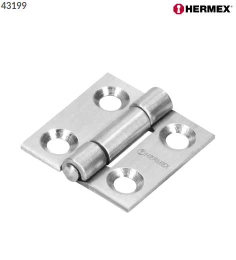 BISAGRA RECTANGULAR 1'' ACERO INOXIDABLE HERMEX 43199 N