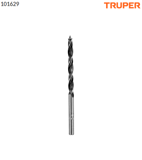 BROCA CON PUNTA CENTRADORA PARA MADERA 3/16'', TRUPER 101629 N