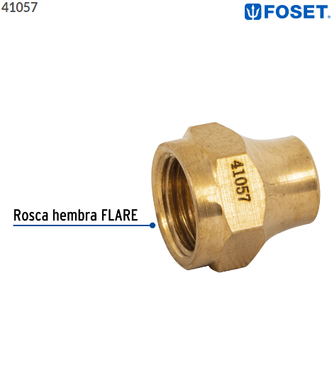 TUERCA CÓNICA DE LATÓN 5/16'', FOSET 41057 N