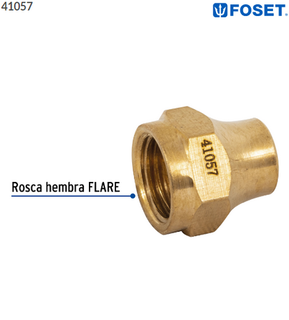 TUERCA CÓNICA DE LATÓN 5/16'', FOSET 41057 N