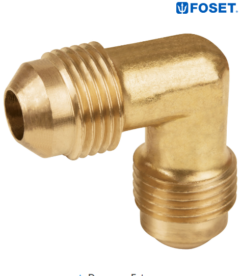 CODO UNIÓN 90° DE LATÓN DE 3/8 X 3/8'', FOSET 43070 N