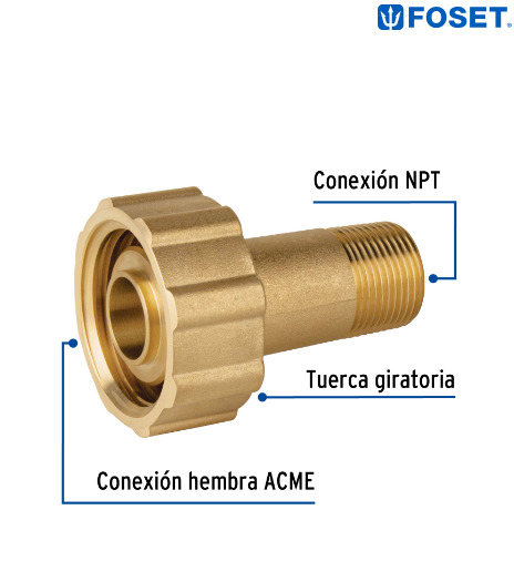ACOPLADOR LLENADO P/TANQUE ESTACIONARIO, ACME 1-3/4X3/4'' NTP 47656 N