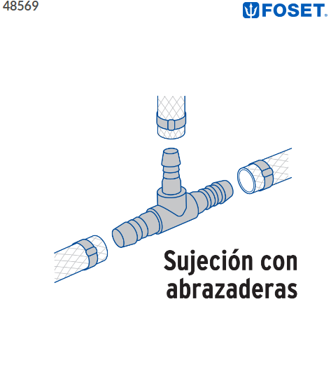 TEE INSERCIÓN 1/2'' DE POLIPROPILENO, FOSET 48569 N