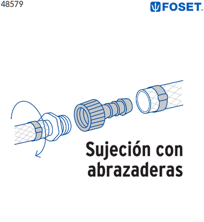 ADAPTADOR HEMBRA MOVIBLE DE POLIPROPILENO 3/4'' X 3/4'' FOSET 48579 *