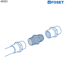 NIPLR CORRIDO 1/2'' DE POLIPROPILENO, FOSET 48583 N