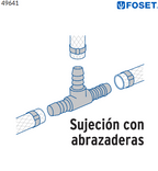 TEE INSERCIÓN MACHO LATÓN 1/2'' PARA POLIDUCTO NEGRO, FOSET 49641 N