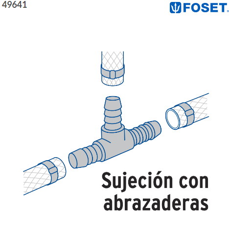 TEE INSERCIÓN MACHO LATÓN 1/2'' PARA POLIDUCTO NEGRO, FOSET 49641 N