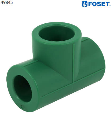 TEE REDUCIDA DE PPR 3/4'' X 1/2'' X 3/4'', FOSET 49845 N