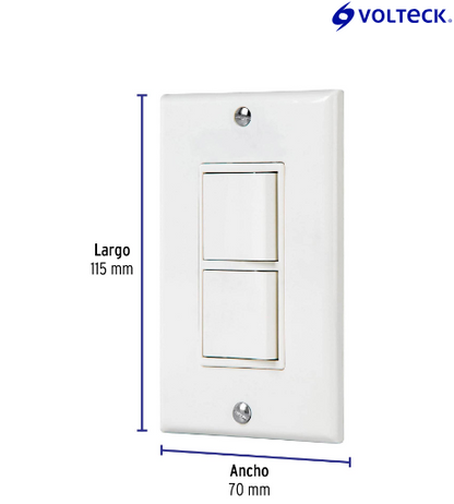 PLACA ARMADA INTERRUPTOR SENCILLO Y DE 3 VÍAS CLASSIC 40019 N