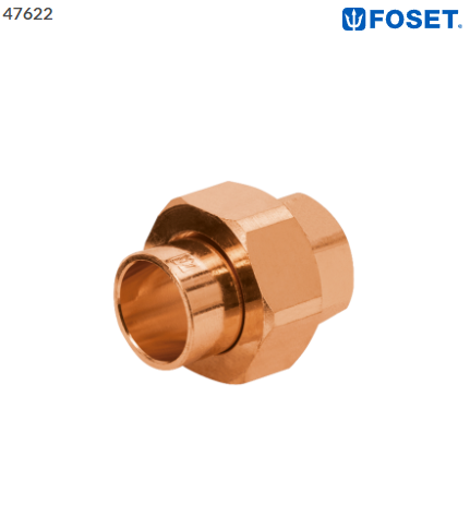 TUERCA UNÍON DE COBRA DE 1/2'', FOSET 47622 N