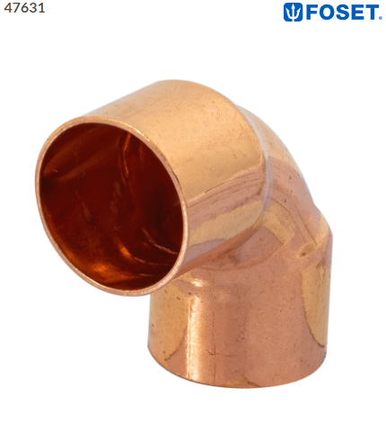 CODO DE COBRE 90° DE 1/2'', FOSET  47631 *L