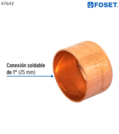 TAPÓN CAPA DE COBRE DE 1'', FOSET 47642 *