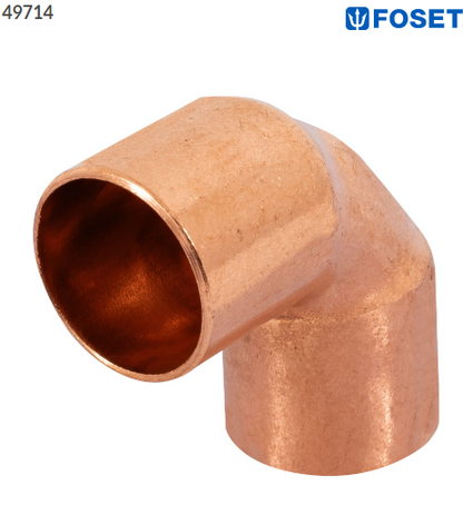 CODO 90ª DE COBRE DE 1/2'', FOSET 49714 N
