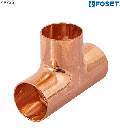 TEE SENCILLA DE COBRE 3/4'', FOSET 49736 *