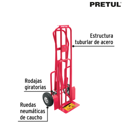 DIABLO DE CARGA CONVERTIBLE 3 EN 1, 270KG, PRETUL 26079 *