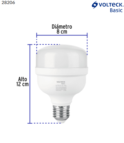 LÀMPARA LED ALA POTENCIA 20W (EQUIV. 170W) LUZ DE DÌA BASIC 28206 *