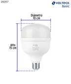LÀMPARA LED ALTA POTENCIA 25W (EQUIV, 250W) LUZ DE DÌA, BASIC 28207 *