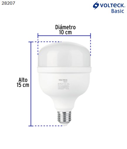 LÀMPARA LED ALTA POTENCIA 25W (EQUIV, 250W) LUZ DE DÌA, BASIC 28207 *