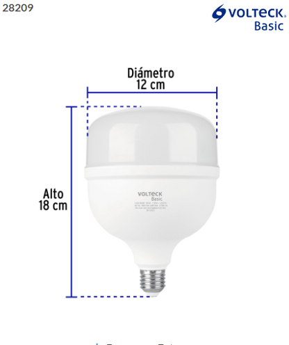 LÀMPARA LED ALTA POTENCIA 40W (EQUIV. 400W) LUZ DE DÌA, BASIC 28209 *