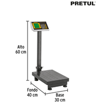 Cargar imagen en el visor de la galería, BÀSCULA ELECTRÒNICA DE PLATAFORMA, PLEGABLE, 100KG. PRETUL 28461 *

