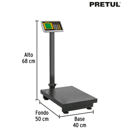 BÀSCULA ELETRONICA DE PLATAFORMA, PLEGABLE, 200KG. PRETUL 28462 *