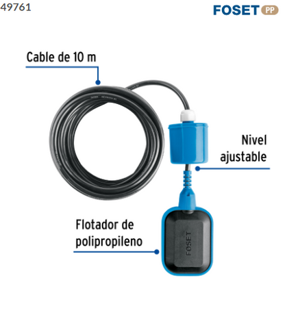 FLOTADOR ELÈCTRICO CON CABLE DE 10M, FOSET 49761 *