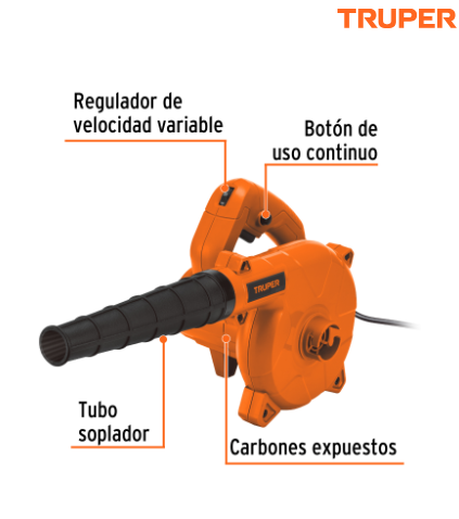SOPLADORA/ASPIRADORA ELÈCTRICA 650 W, TRUPER 103019 P