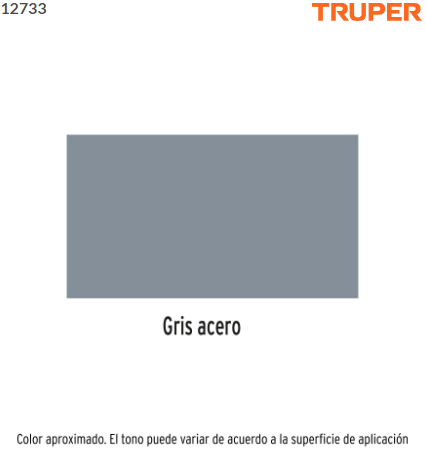PINTURA EN AEROSOL, GRIS ACERO, 400ML, TRUPER 12733 *