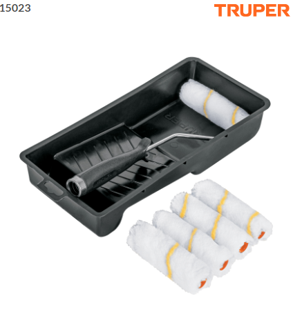 KIT DE RODILLO PARA PINTAR, 4'' (MANERAL, CHAROLA Y FELPA 15023 *