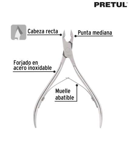 ALICATE MANICURE 4" CABEZA RECTA CORTA 28227 *