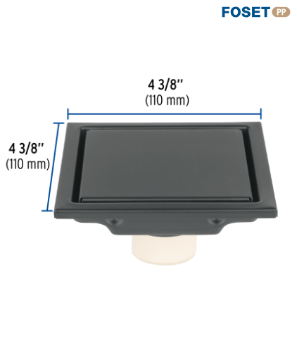 RESUMIDERO REVERSIBLE 4", INOX, NEGRO 45323 P