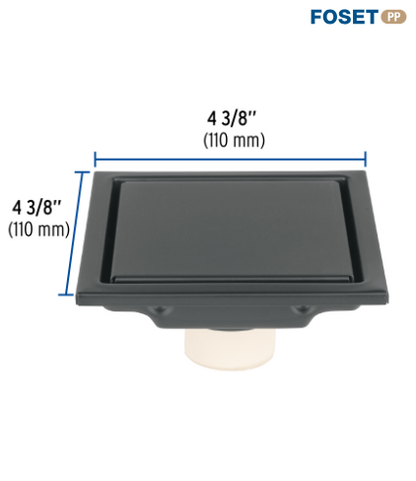 RESUMIDERO REVERSIBLE 4", INOX, NEGRO 45323 P