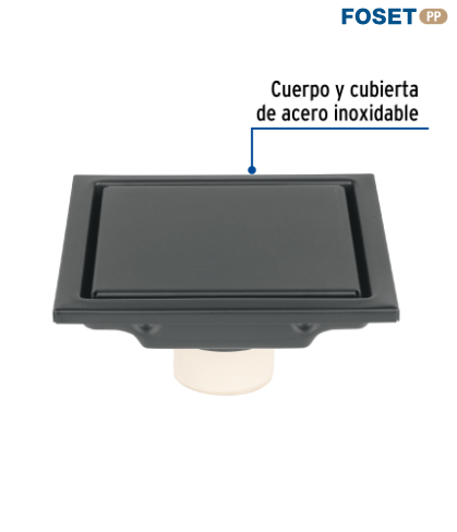 RESUMIDERO REVERSIBLE 4", INOX, NEGRO 45323 P