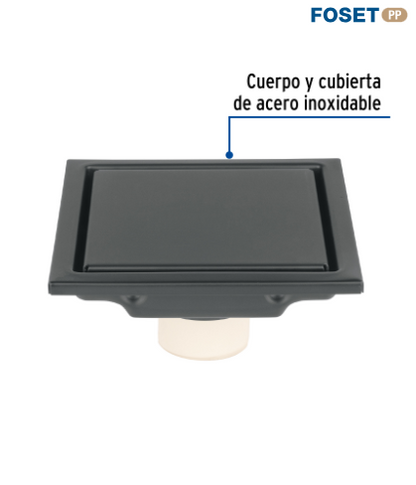 RESUMIDERO REVERSIBLE 4", INOX, NEGRO 45323 P