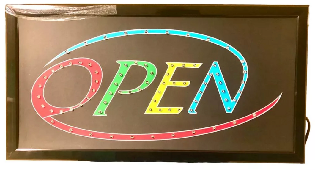 LETRERO LUMINOSO OPEN SERIGRAFIA 246-450 P