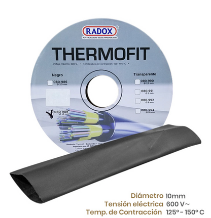 METRO DE THERMOFIT 3/8 10MM NEGRO *