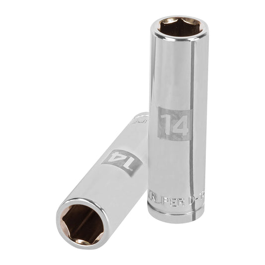 DADO LARGO DE 14 MM, 6 PUNTAS, CUADRO 1/2', TRUPER 13354 N