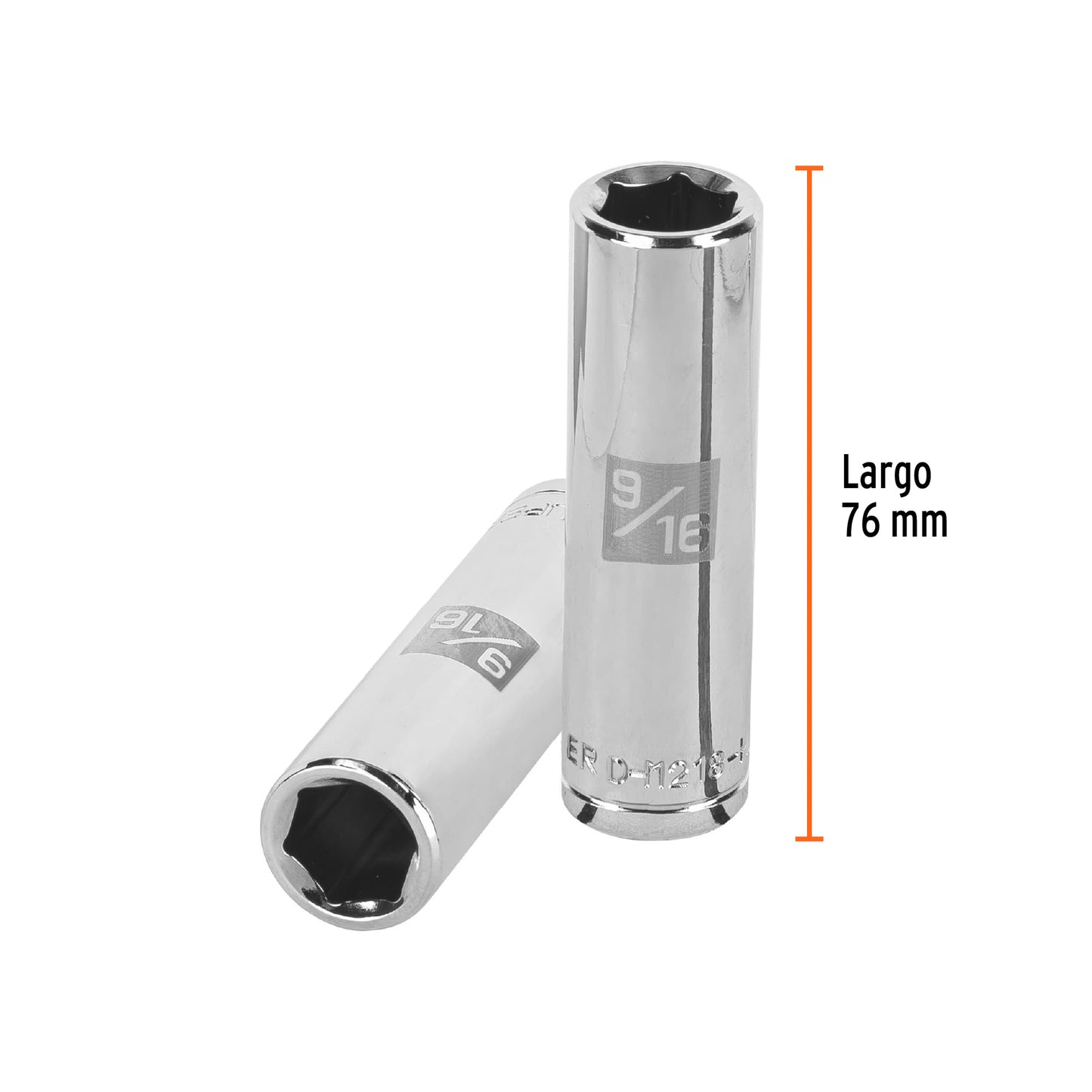 DADO LARGO DE 9/16'', 6 PUNTAS, CUADRO 1/2'', TRUPER 13326 P