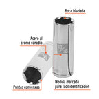 DADO LARGO DE 13/16'', 6 PUNTAS, CUADRO 1/2'', TRUPER 13330 *