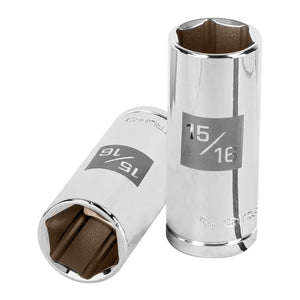 DADO LARGO DE 15/16', 6 PUNTAS, CUADRO 1/2', TRUPER 13332 N