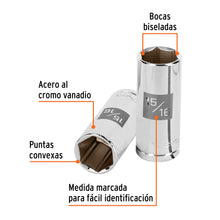 Cargar imagen en el visor de la galería, DADO LARGO DE 15/16&#39;, 6 PUNTAS, CUADRO 1/2&#39;, TRUPER 13332 N
