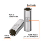 DADO LARGO DE 13 MM, 6 PUNTAS, CUADRO 1/4'', TRUPER 13207 P