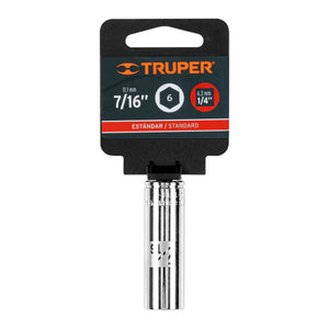 DADO LARGO DE 71/6'', PUNTAS CUADRO 1/4'' TRUPER 13187 P