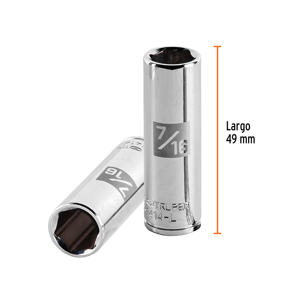 DADO LARGO DE 71/6'', PUNTAS CUADRO 1/4'' TRUPER 13187 P