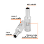 DADO LARGO DE 6 MM, 6 PUNTAS, CUADRO 3/8'', TRUPER 100992 P