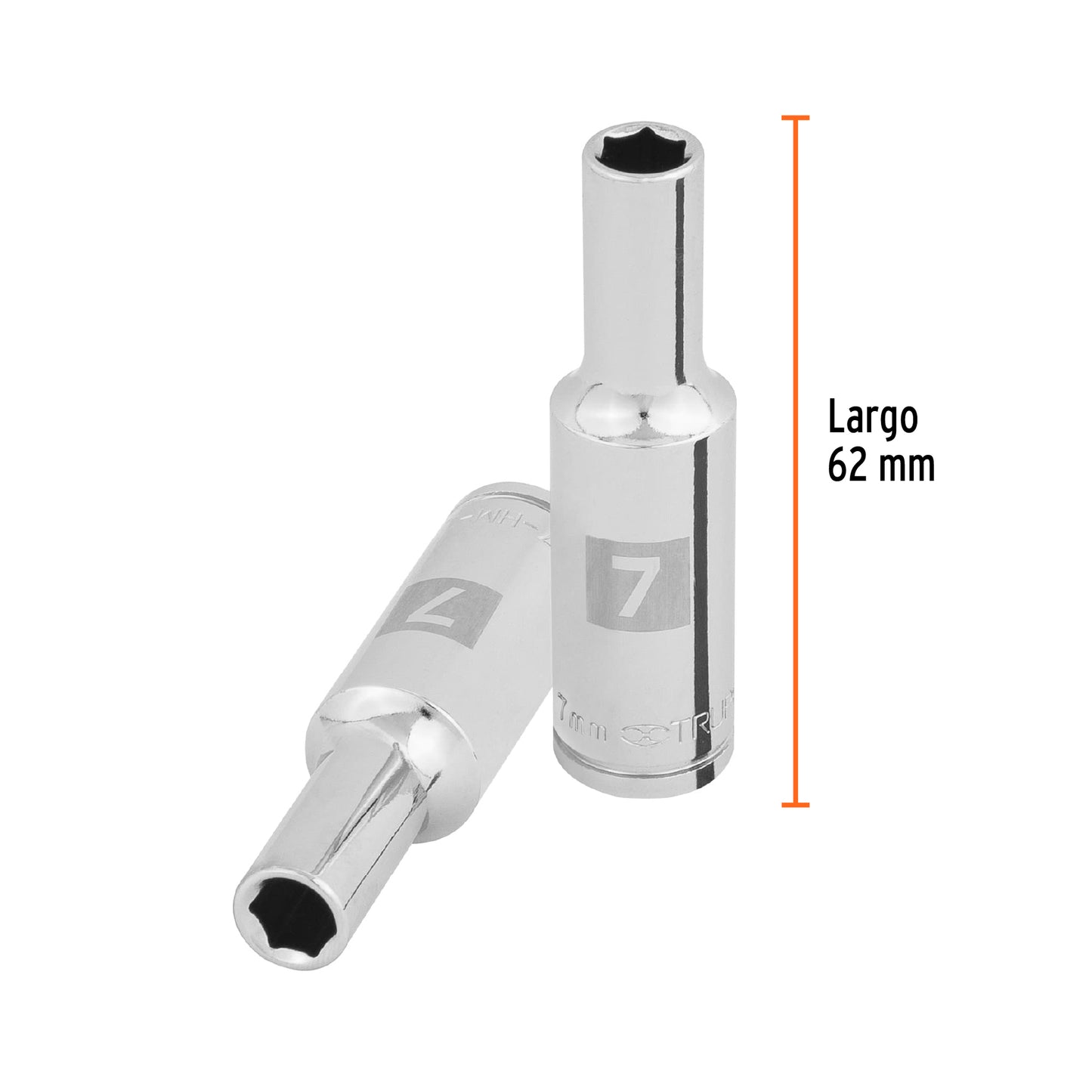 DADO LARGO DE 6 MM, 6 PUNTAS, CUADRO 3/8'', TRUPER 100992 P