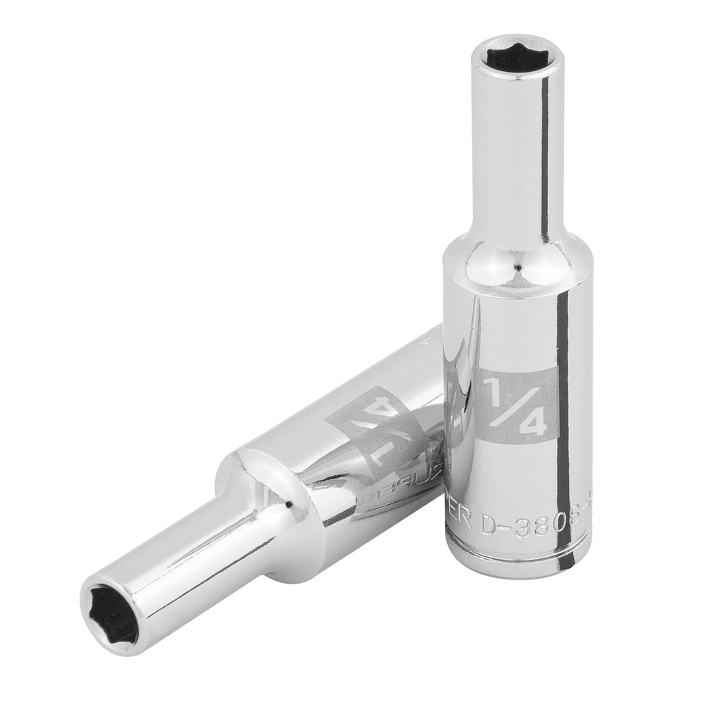 DADO LARGO DE 1/4'', 6 PUNTAS, CUADRO 3/8'', TRUPER 100919 P