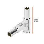 DADO LARGO DE 9MM, 6 PUNTAS, CUADRO 3/8'', TRUPER 100994 P
